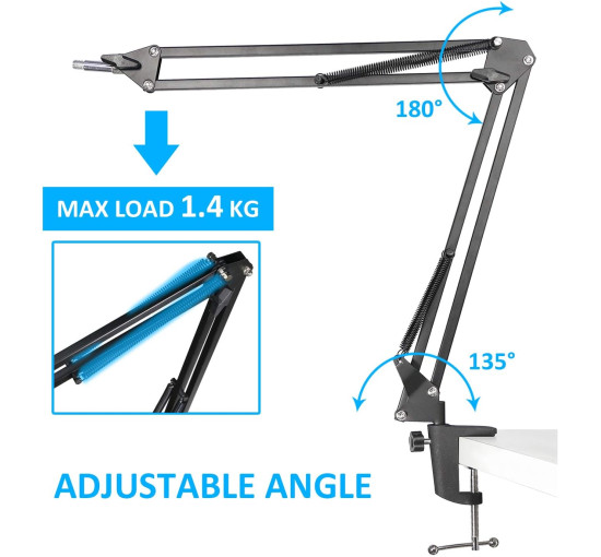 Микрофонная стойка YOUSHARES, совместима с Hyperx Quadcast (6005)