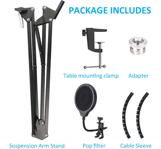 Микрофонная стойка YOUSHARES, совместима с Hyperx Quadcast (6005)