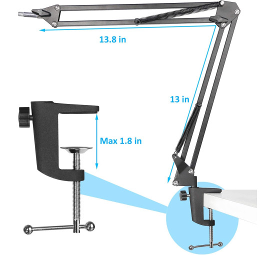Микрофонный кронштейн YOUSHARES совместимый HyperX QuadCast (6008)
