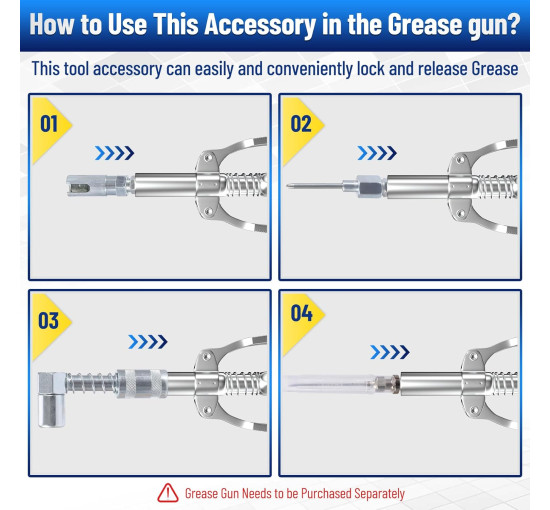 Набір CarBole з 5 аксесуарів для мастильного пістолета 10000 PSI (6044)