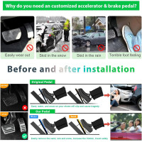 Накладки GAFAT на педалі акселератора та гальма для MG ZS/MG HS/MG 5/MG Marvel R (6074)