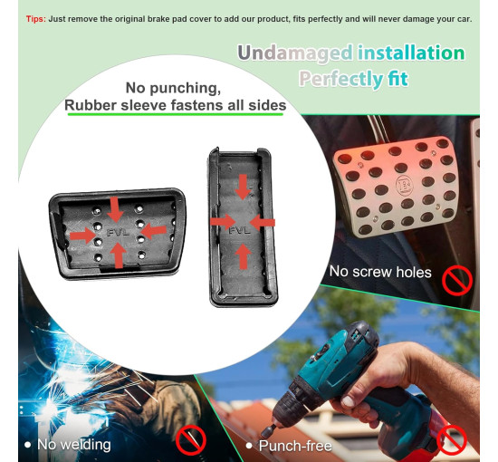 Накладки GAFAT на педали акселератора и тормоза для MG ZS/MG HS/MG 5/MG Marvel R (6074)