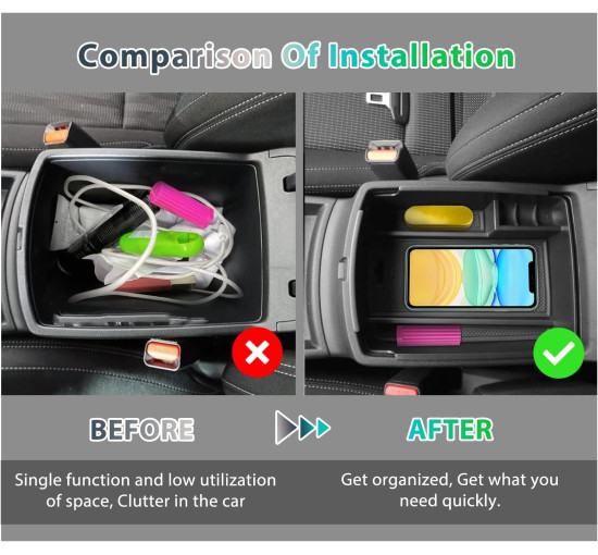 Органайзер для центральної консолі GAFAT сумісний з Kia Sportage QL (6080)