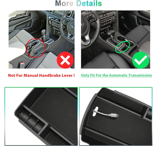 Органайзер для центральної консолі GAFAT сумісний з Kia Sportage QL (6080)