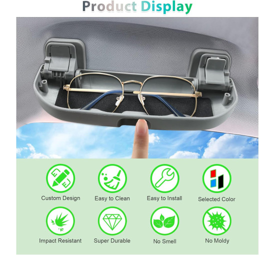 Органайзер GAFAT для хранения очков совместим с Peugeot 308 508 SW GT Hybrid 2014-2025 серый (6101)