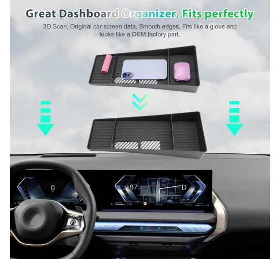 Органайзер GAFAT для хранения в центральной консоли совместимый с BMW X3 G45 2025-2026 (6104)