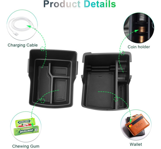 Організатор GAFAT для підлокітника Hyundai Kona SX2 EV Hybrid (6088)