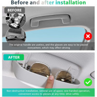 Органайзер GAFAT для сонцезахисних окулярів сумісний з Audi A3 A4 A5 A6 Q3 Q5 Q7 сірий (6095)