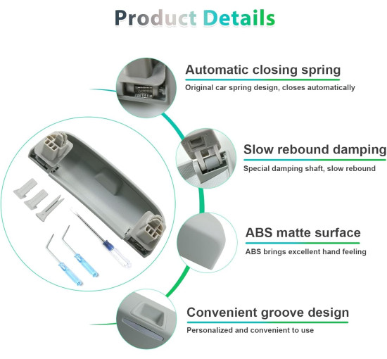 Органайзер GAFAT для сонцезахисних окулярів сумісний з Audi A3 A4 A5 A6 Q3 Q5 Q7 сірий (6095)