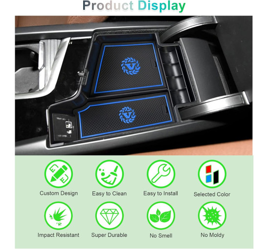 Органайзер GAFAT для центральної консолі Volvo XC60 XC90 V60 S60 V90 S90 2017-2024 синій (6085)