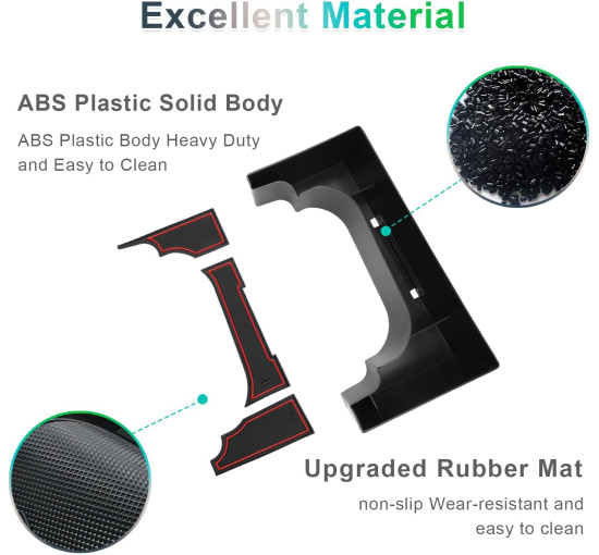 Органайзер GAFAT рядом с подстаканником совместимо с Hyundai Kona SX2 2024 2025 2026 красный (6102)