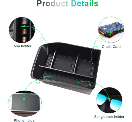 Органайзер центральної консолі Dacia Spring 2023 чорний (6081)