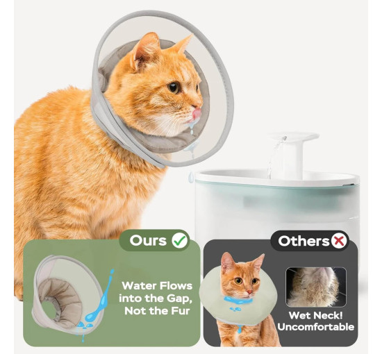 Ошейники для восстановления собак и кошек после операции размер M серый (6091)