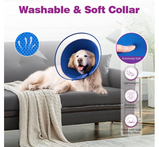 Нашийники для відновлення собак після операції розмір M, L синій (6092)