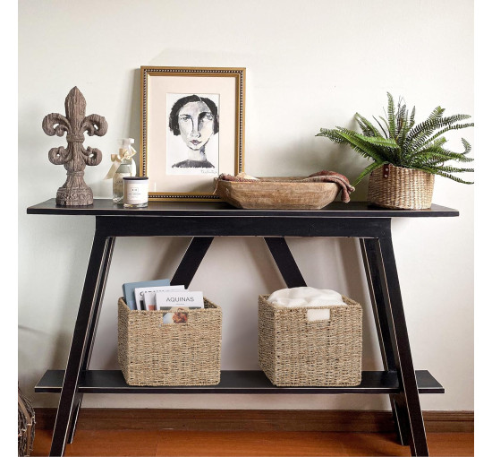 Плетеная корзина DINGTAI 30 x 30 x 26 см набор из 2 штук (6071)