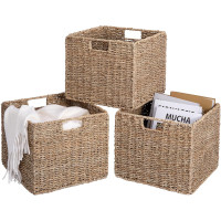 Плетений кошик DINGTAI 30 x 30 x 26 см набір з 2 штук (6071)