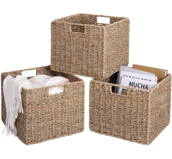 Плетеная корзина DINGTAI 30 x 30 x 26 см набор из 2 штук (6071)