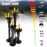 Пневматический звуковой сигнал Kensbro 12 В/24 В 150 дБ черный (6014)