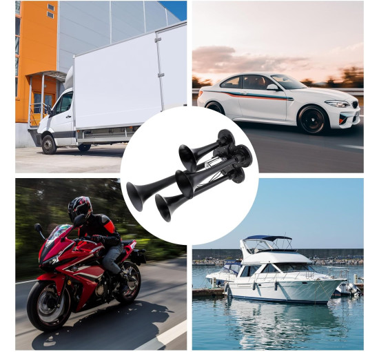 Пневматический звуковой сигнал Kensbro 12 В/24 В 150 дБ черный (6014)