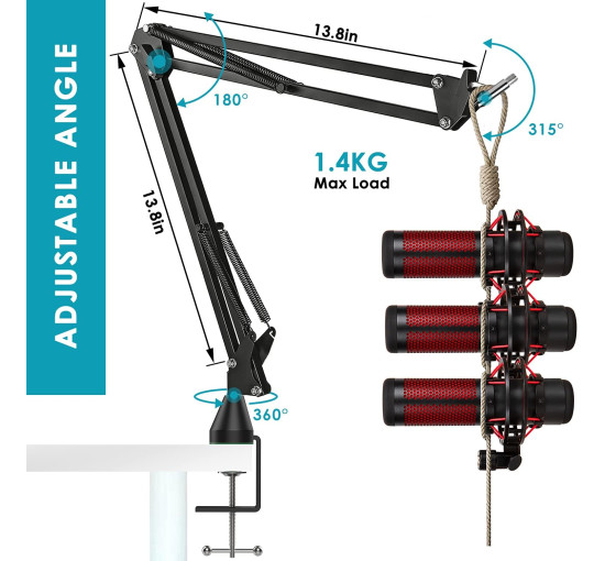 Подставка для микрофона Youshares совместимая с HyperX QuadCast (6017)