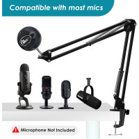 Підставка для мікрофона YOUSHARES сумісний з HyperX QuadCast Boom Arm чорний (6018)