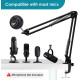 Подставка для микрофона YOUSHARES совместимс HyperX QuadCast Boom Arm черный (6018)