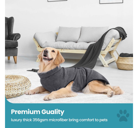 Рушник для сушіння собак HAPPY HACHI розмір М сірий (6028)