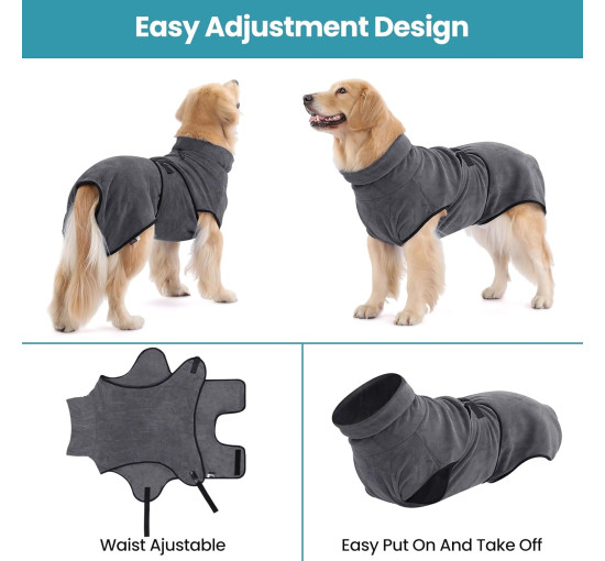 Рушник для сушіння собак HAPPY HACHI розмір М сірий (6028)