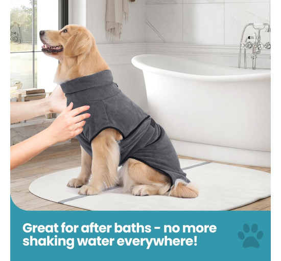 Рушник для сушіння собак HAPPY HACHI розмір М сірий (6028)