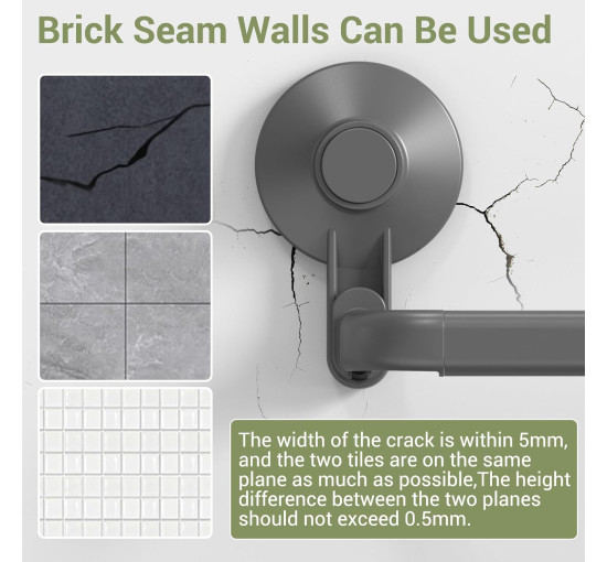 Тримач для рушників LUXEAR на присосці з 5 гачками сірий (6058)