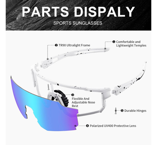 Поляризовані спортивні сонцезахисні окуляри Suoso (6066)