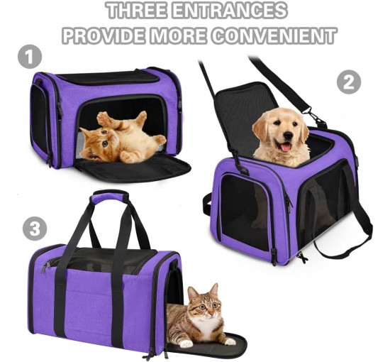 Портативная мягкая переноска для домашних животных синий (6098)