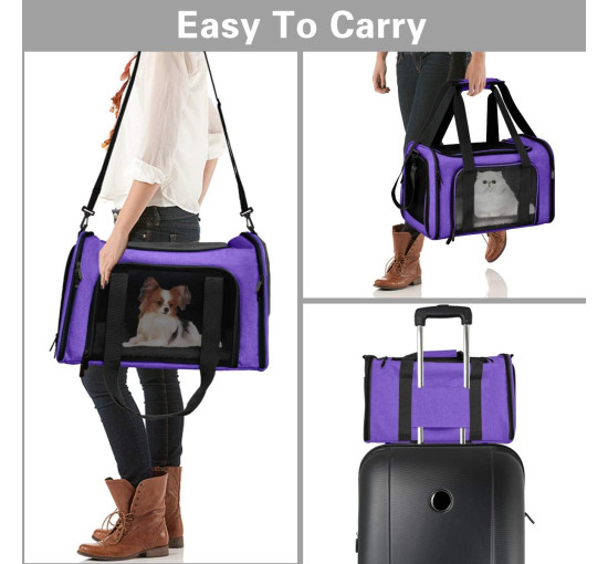 Портативная мягкая переноска для домашних животных синий (6098)