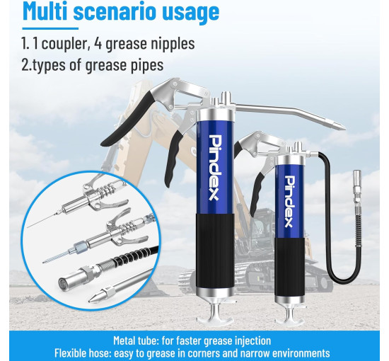 Ручной насос для смазки Pindex с муфтой синий (6030)