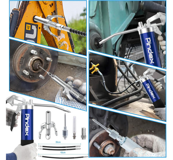 Ручной насос для смазки Pindex с муфтой синий (6030)