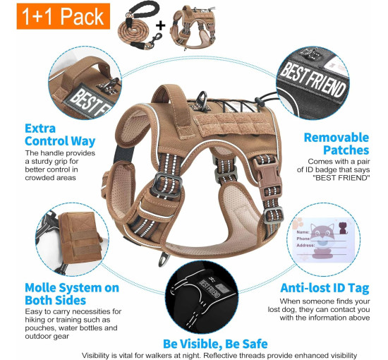 Шлейка для собак Beebiepet размер L  коричневая (6011)