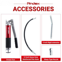 Мастильний шприц Pindex 8000 PSI червоний (6031)