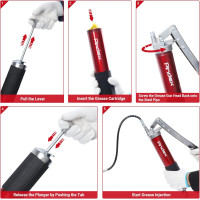 Шприц для змащування Pindex 8000 PSI червоний (6032)