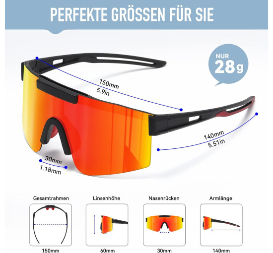 Спортивні окуляри Suoso поляризовані UV400 помаранчевий (6067)