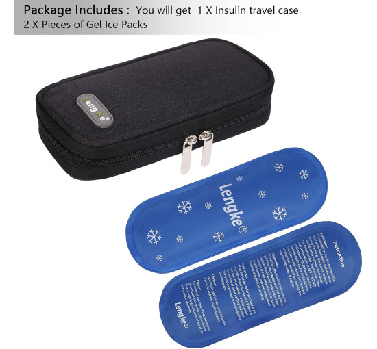 Сумка-холодильник для инсулина AYVANBER, черная (6004)