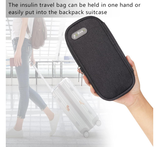 Сумка-холодильник для инсулина AYVANBER, черная (6004)