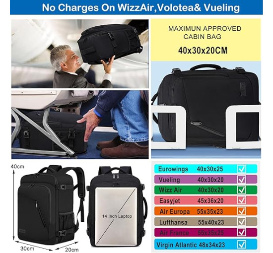 Сумка WENIG для ручной клади черный (6103)