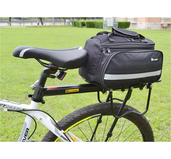 Универсальный задний багажник West Biking для велосипеда черный (6107)