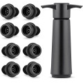 Вакуумний насос для вина з 8 пробками чорний (6029)