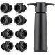 Вакуумний насос для вина з 8 пробками чорний (6029)