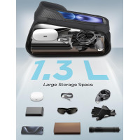 Водонепроникна велосипедна сумка Vitalismo на раму для смартфонів до 7 дюймів чорний (6053)