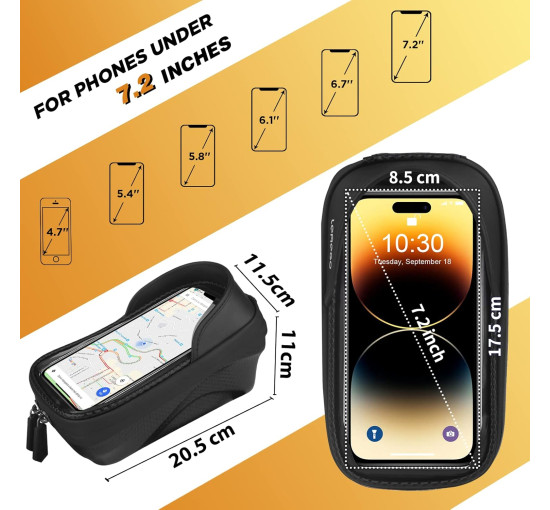 Водонепроникний тримач для телефону LEMEGO на велосипеді смартфони до 6,8 дюймів (6069)