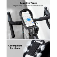 Водонепроникний тримач LEMEGO для телефону діагоналлю 4,7-7 дюймів на велосипед сірий (6070)