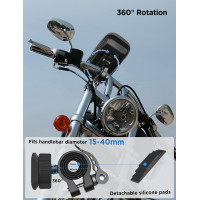 Водонепроникний тримач LEMEGO для телефону діагоналлю 4,7-7 дюймів на велосипед сірий (6070)