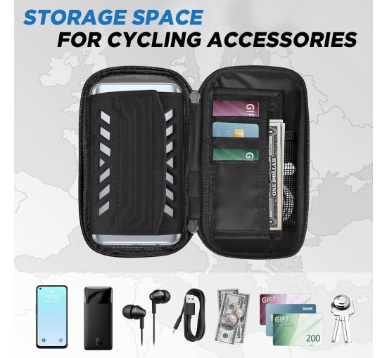 Водонепроницаемый держатель мобильного телефона LEMEGO на велосипед черный (6051)